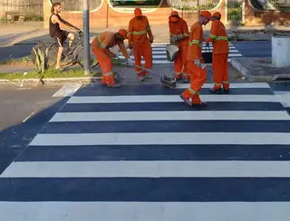 Prefeitura inicia pintura e sinalização no Asfalto Novo em Guarus