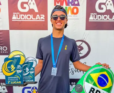 Sanjoanense Vittor Maciel é o novo campeão brasileiro de Kitesurf