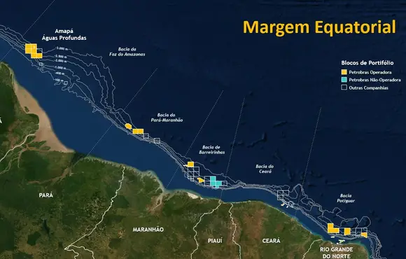 Petrobras poderá perfurar poços na Margem Equatorial