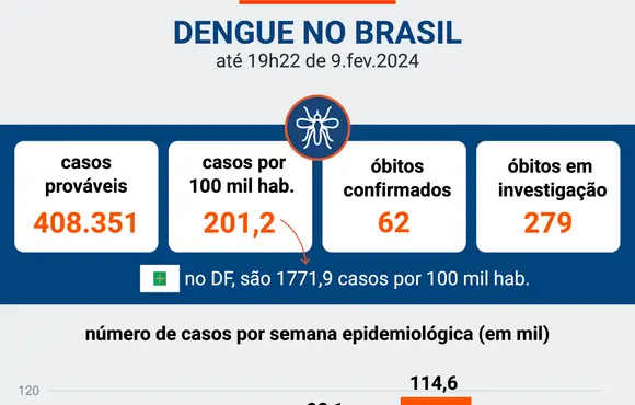 Brasil atinge 1,6 mil mortes confirmadas por dengue